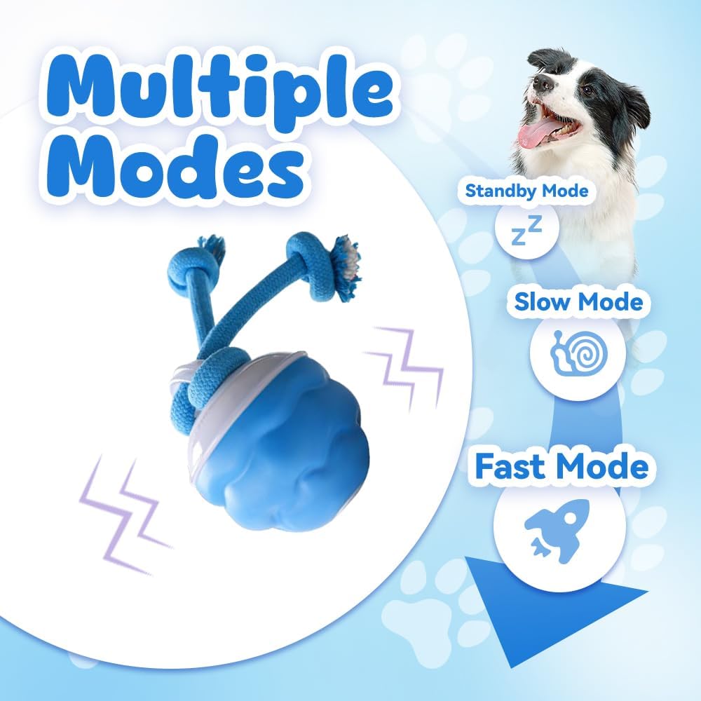 スマートドッグトイ、自動移動ボール、充電式犬用おもちゃ、退屈 - Automatic Moving Dog Ball のレビューと価格
