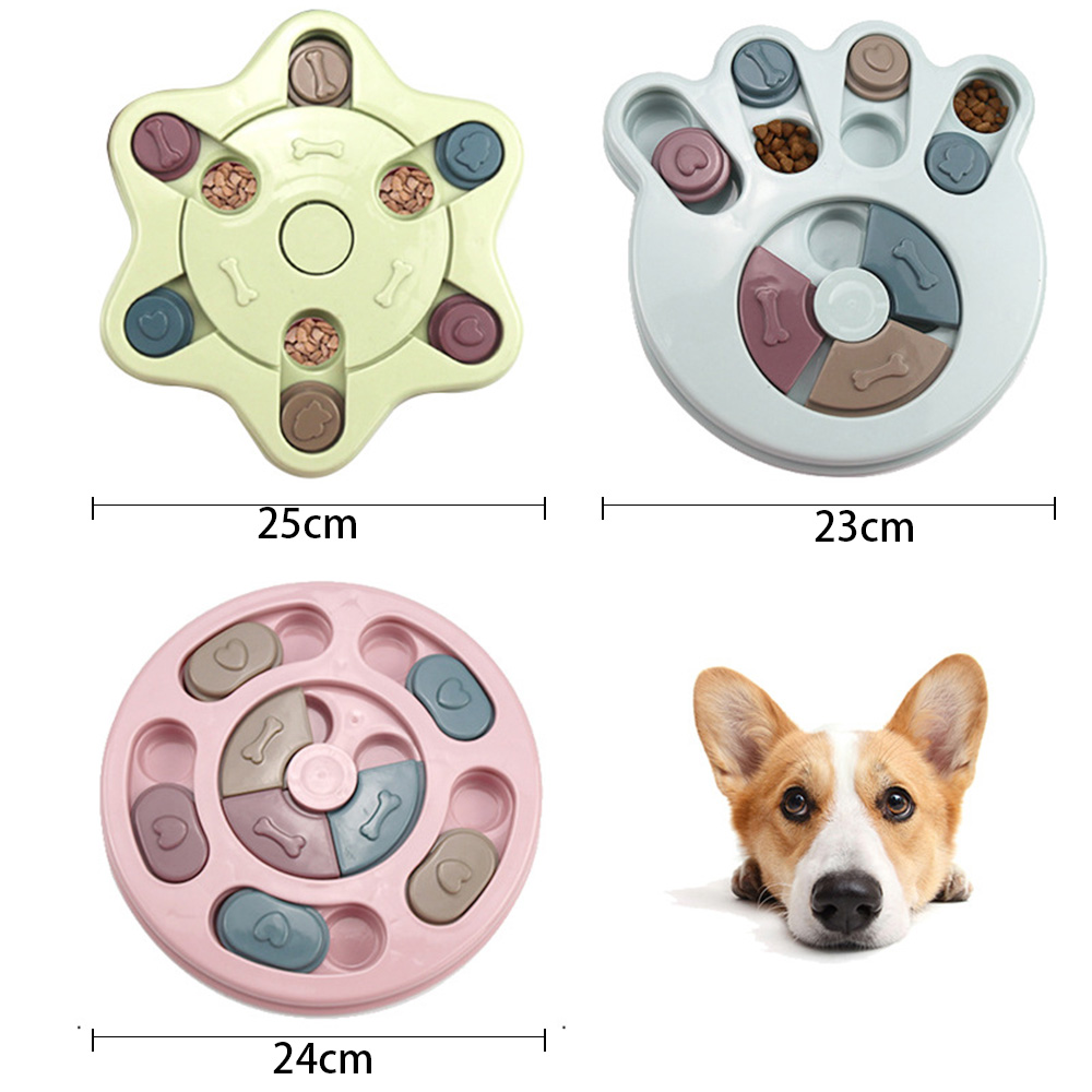 犬用のインタラクティブな回転式ターンテーブル,おもちゃのフー - Dog Puzzle Feeder Toy のレビューと価格