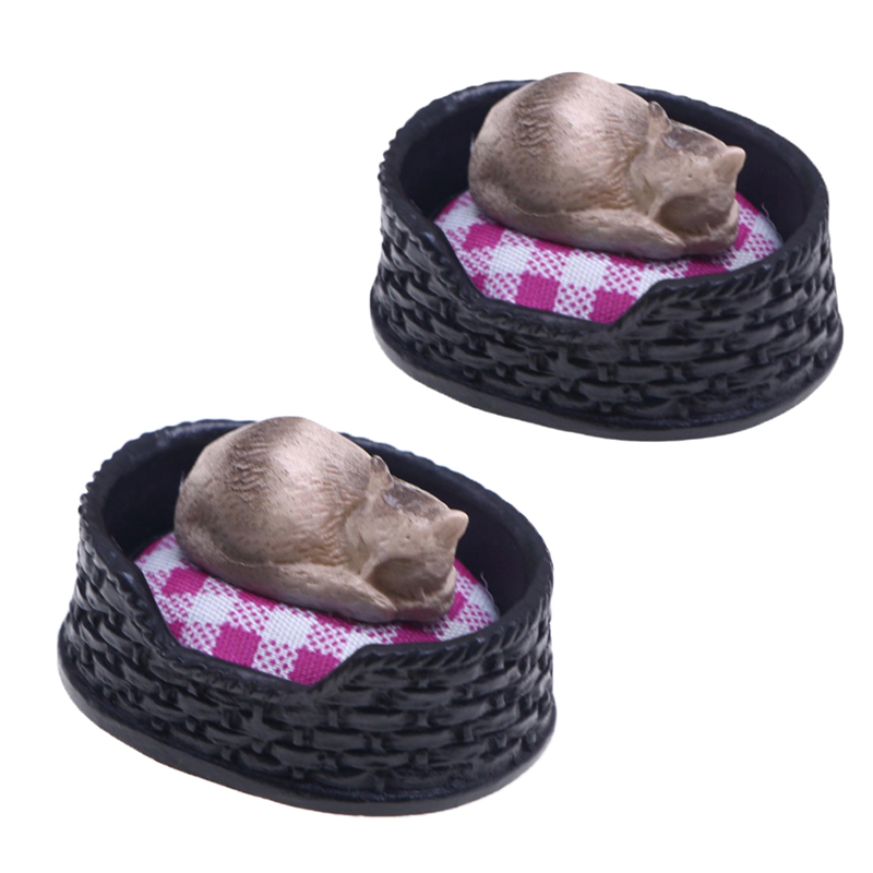 1/12 ドールハウスシミュレーションミニ猫ベッドモデルドー - Pet Beds のレビューと価格