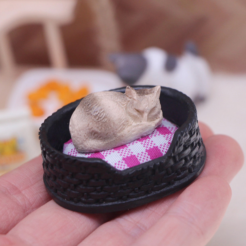 1/12 ドールハウスシミュレーションミニ猫ベッドモデルドー - Pet Beds のレビューと価格