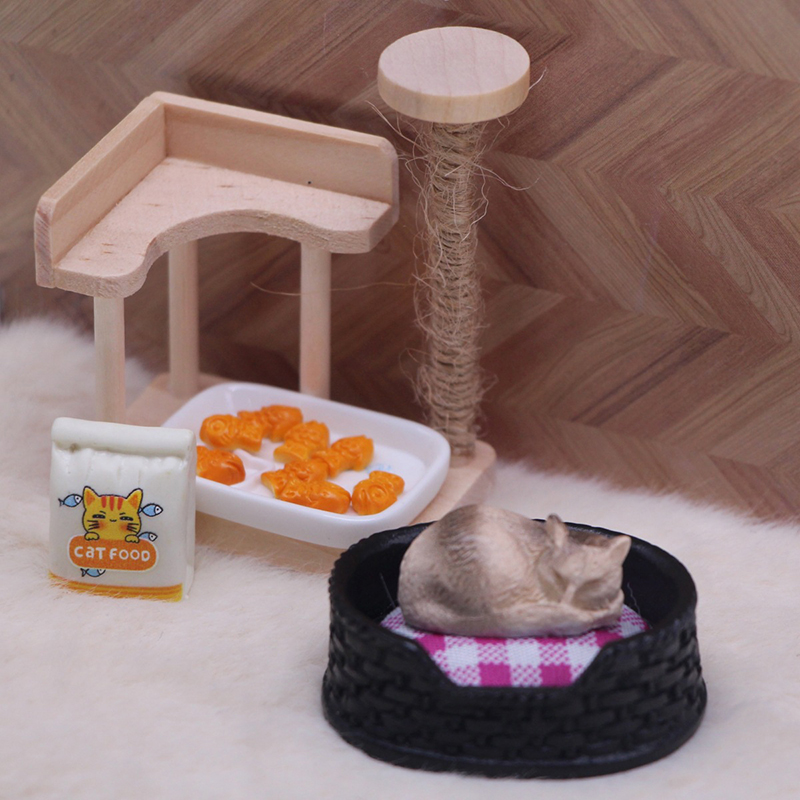 1/12 ドールハウスシミュレーションミニ猫ベッドモデルドー - Pet Beds のレビューと価格
