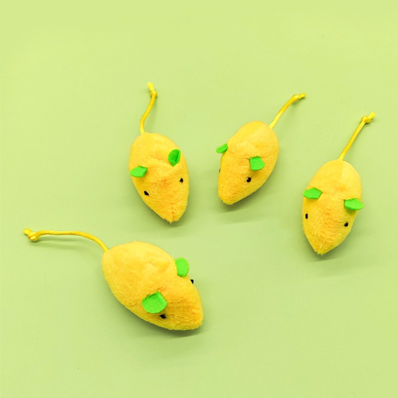 猫用おもちゃ　猫ニップ入りインタラクティブマウス　子猫用室内 - Catnip Interactive Plush Mouse のレビューと価格