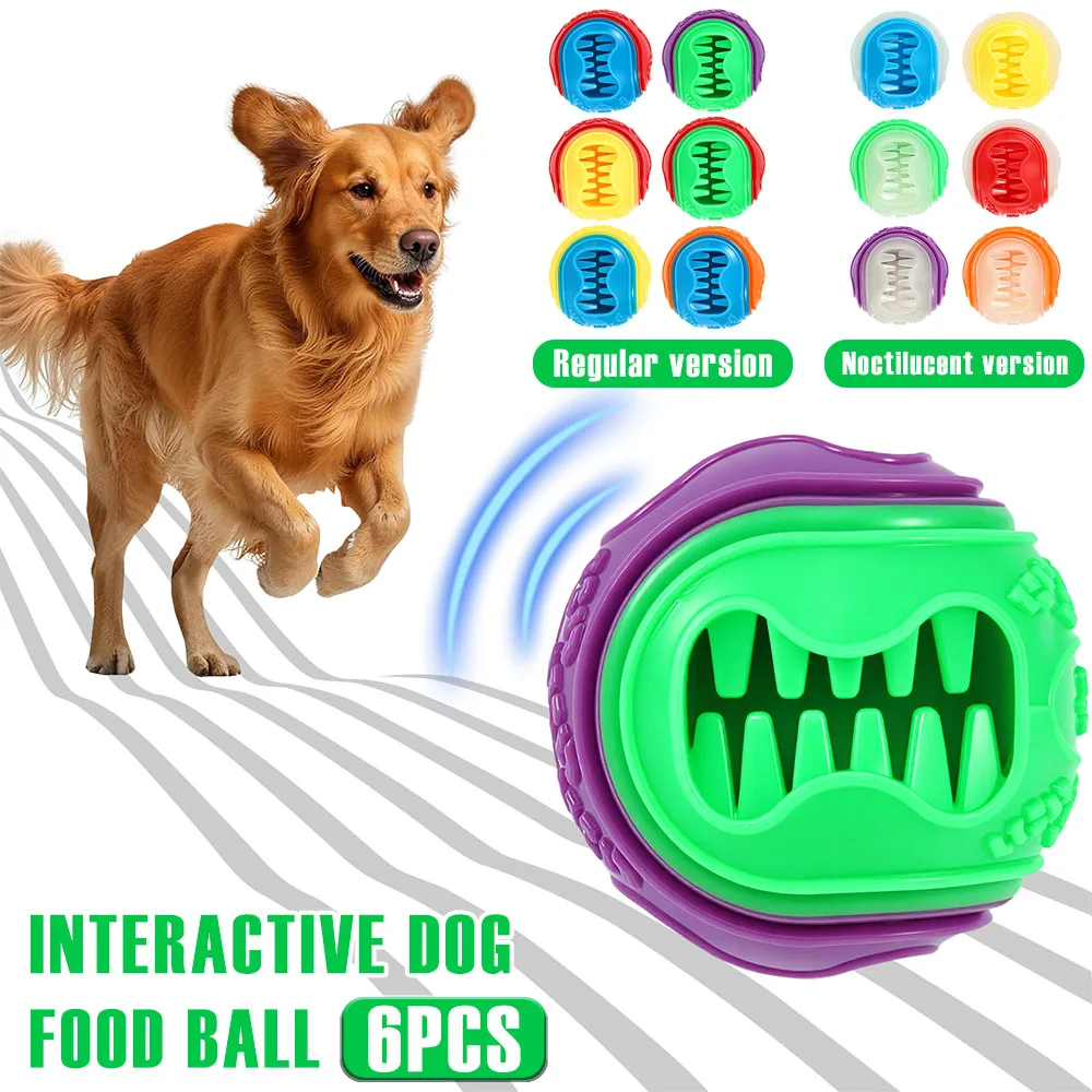 6個入りインタラクティブドッグフードボール、ゴム製プレイチュ - Rubber Treat Dispensing Dog Toy のレビューと価格