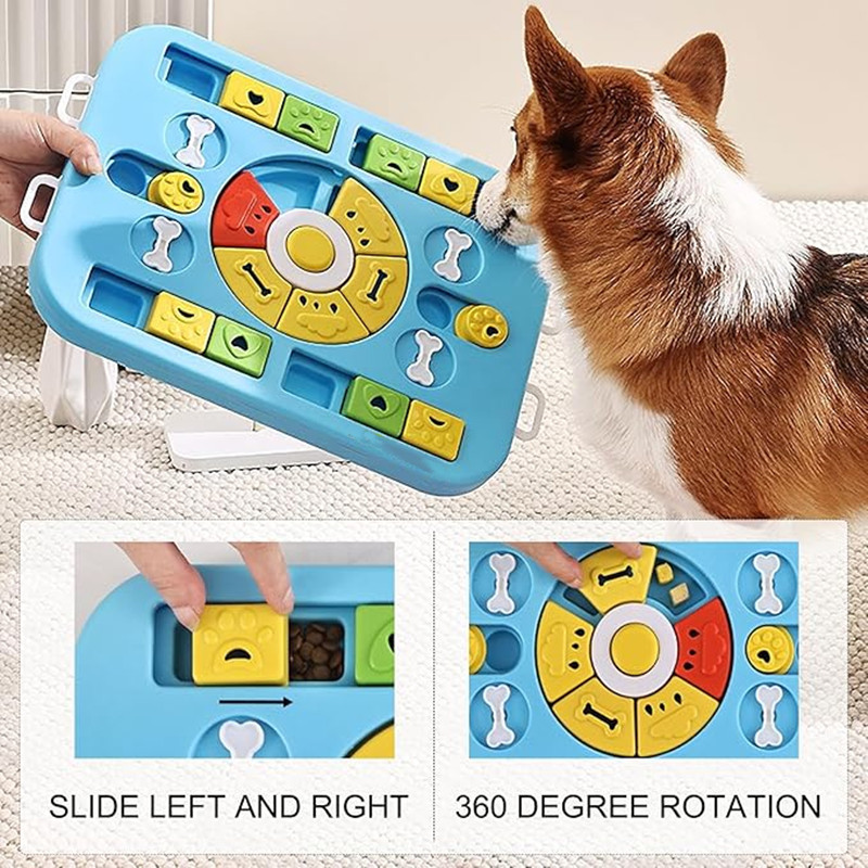 犬猫用インタラクティブパズルおもちゃ（大型犬、中型犬、小型犬 - Dog Puzzle Feeder Toy のレビューと価格