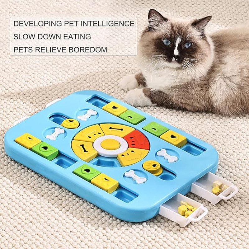 犬猫用インタラクティブパズルおもちゃ（大型犬、中型犬、小型犬 - Dog Puzzle Feeder Toy のレビューと価格