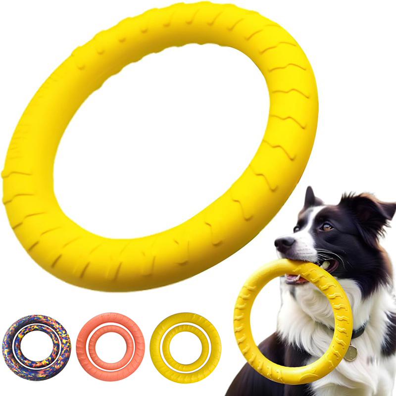犬用おもちゃ ペットフライングディスク EVA製ドッグトレー - Flying Disc Dog Training Toy のレビューと価格