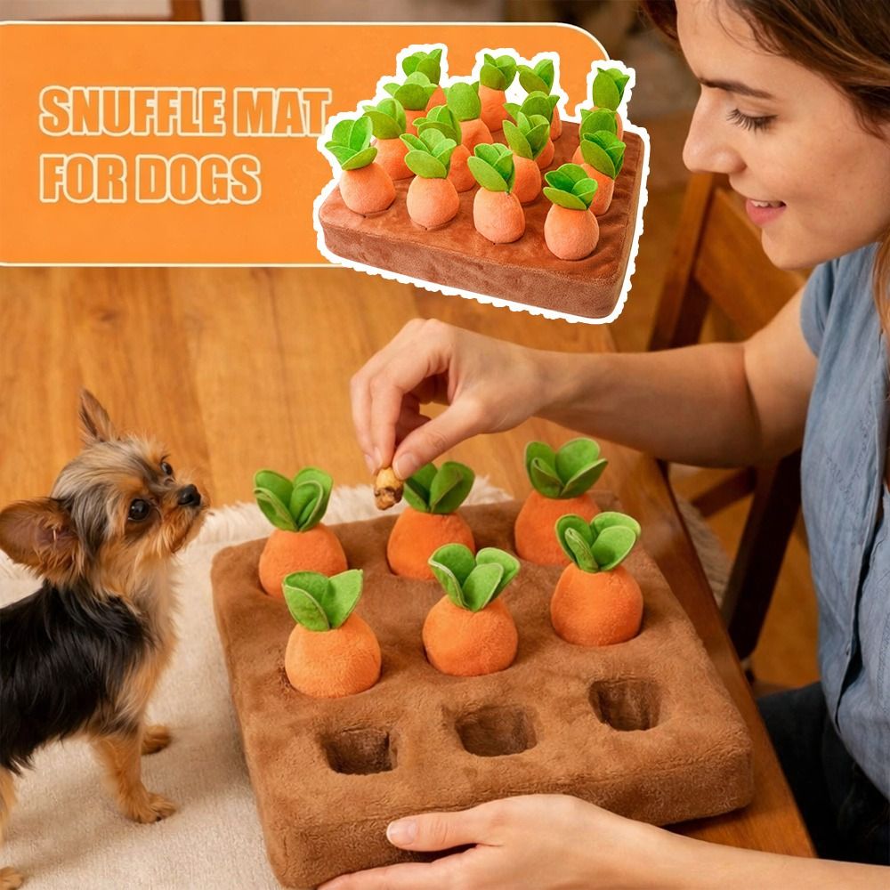 ストレス解消用キャロットスナッフルマット、取り外し可能なキャ - Dog Puzzle Feeder Toy のレビューと価格