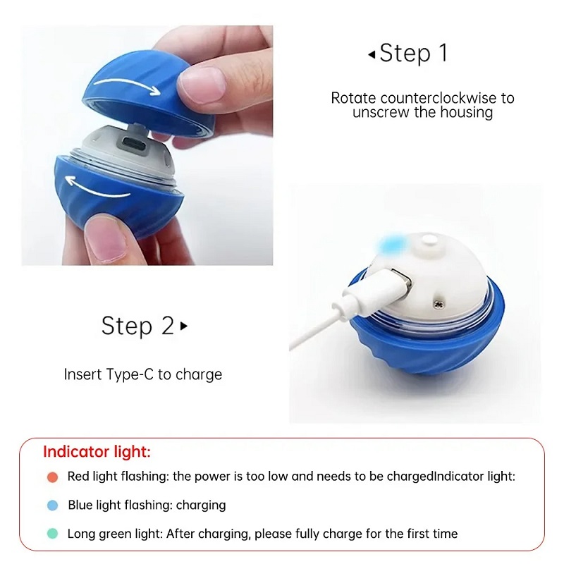 自動で動く犬用おもちゃボール、USB充電式スマートバウンシン - Automatic Moving Dog Ball のレビューと価格