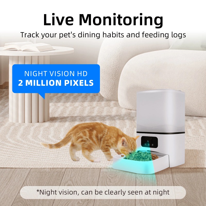 【2026】6Lインテリジェント自動給餌器、ナイトビジョンカ - Pet Feeders のレビューと価格