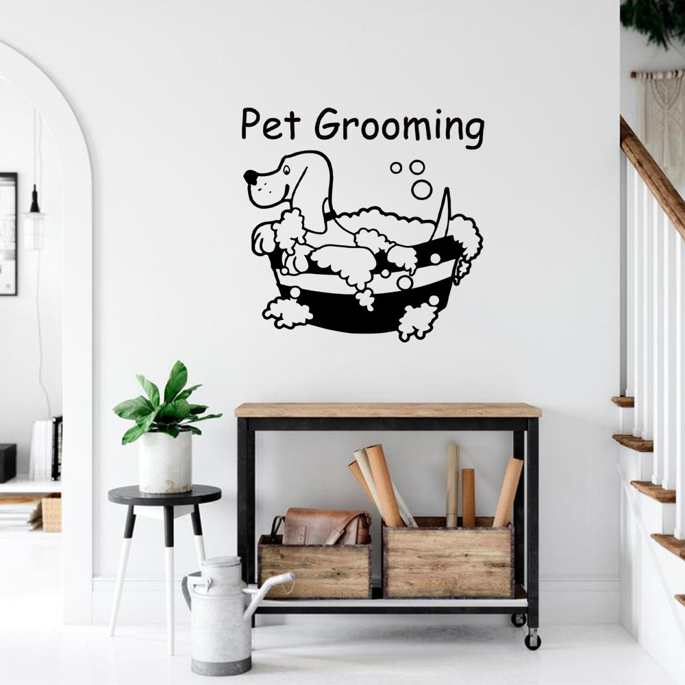 1PC ロマンチックなペットグルーミングカスタム名ウォールス - Pet Grooming のレビューと価格