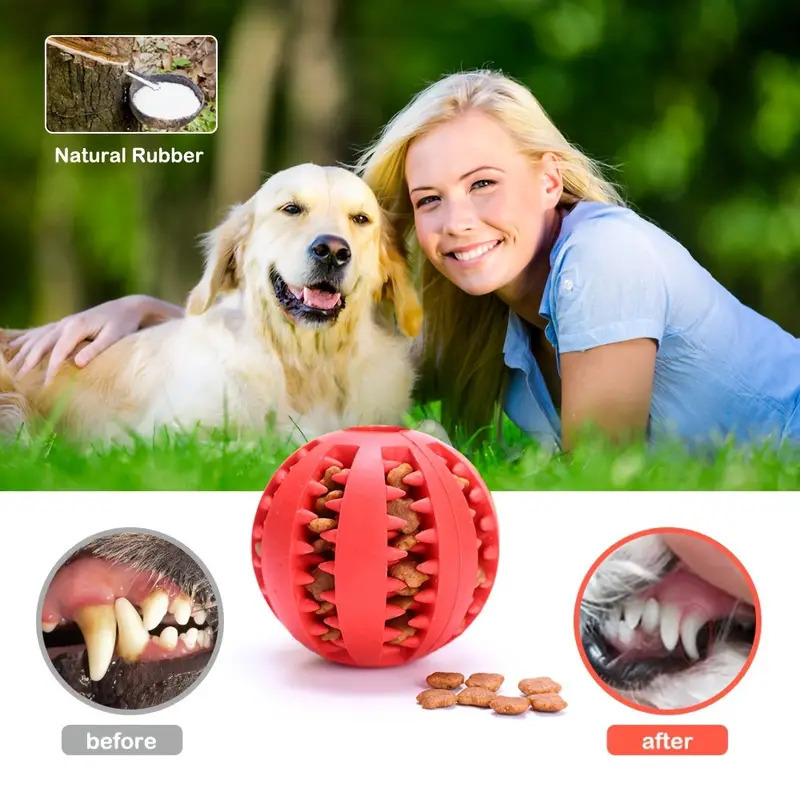 インタラクティブな犬用おもちゃボール、ゴム製噛み付きおもちゃ - Rubber Treat Dispensing Dog Toy のレビューと価格