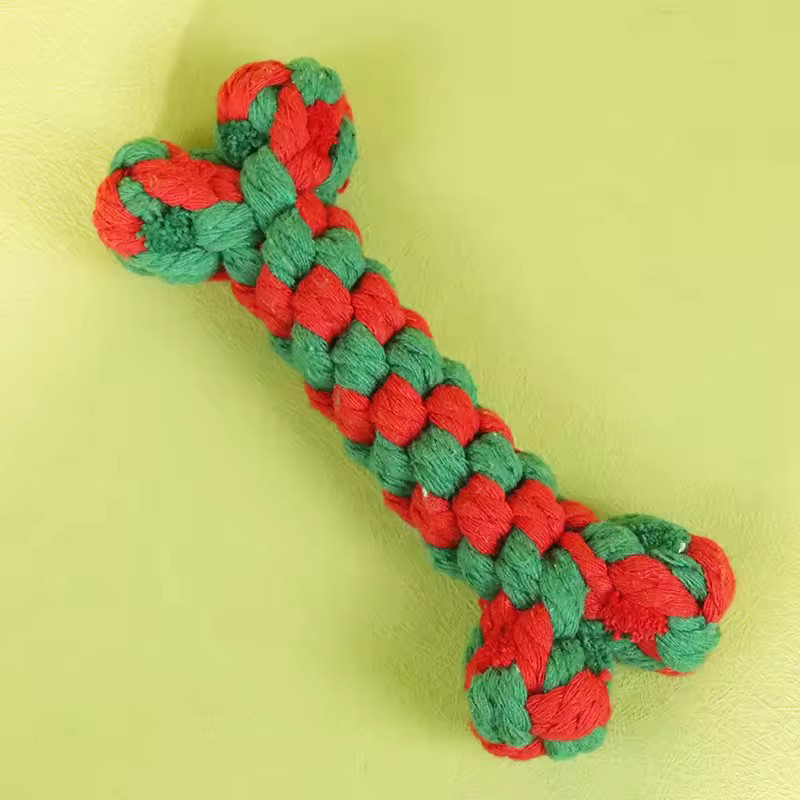 噛みつきにくいペット用噛むおもちゃ コットンロープ インタラ - Teeth Cleaning Dog Chew Bone のレビューと価格