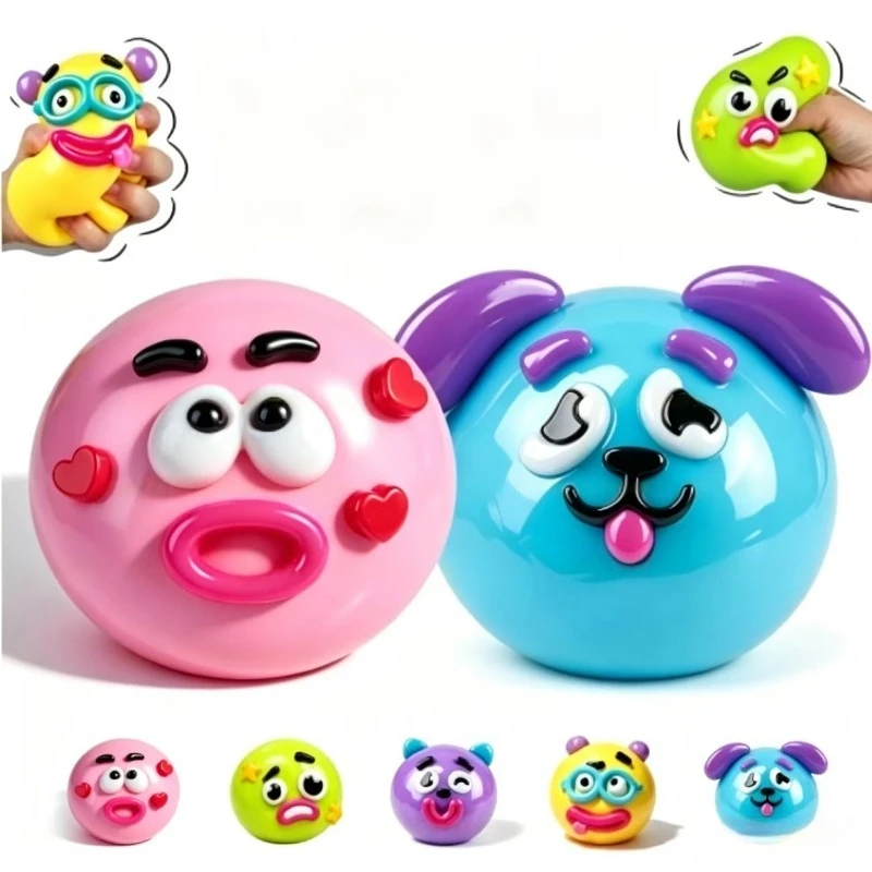 2026年新作のかわいい犬の顔が交換可能な低反発スクイッシー - Dog Toys のレビューと価格