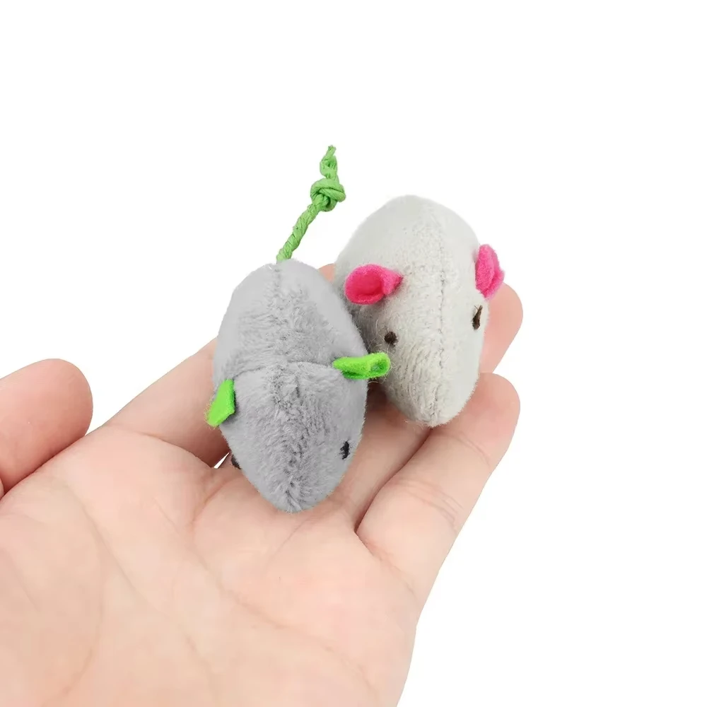 5個入りガラガラ猫用おもちゃ、また、猫用ニップ入りフェイクフ - Catnip Interactive Plush Mouse のレビューと価格