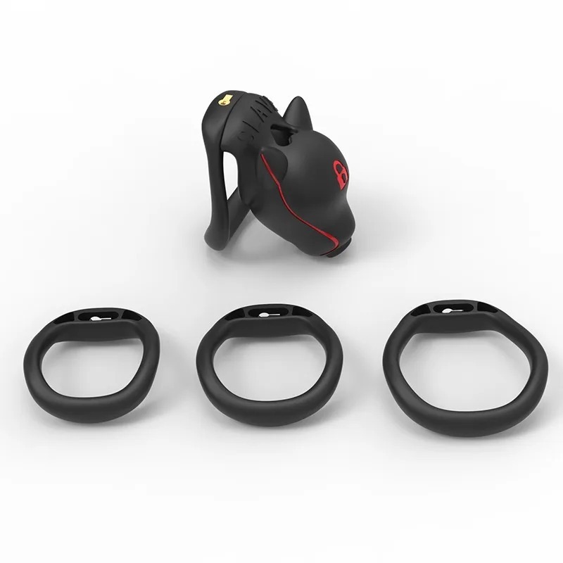 男性用貞操帯アップグレード版犬型貞操ロック、通気性軽量コック - Dog Toys のレビューと価格