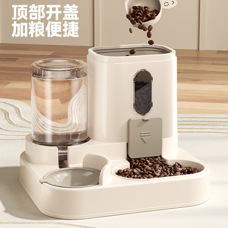 重力式自動ペットフィーダー＆ウォーターラーセット、滑り止めボ - Pet Feeders のレビューと価格