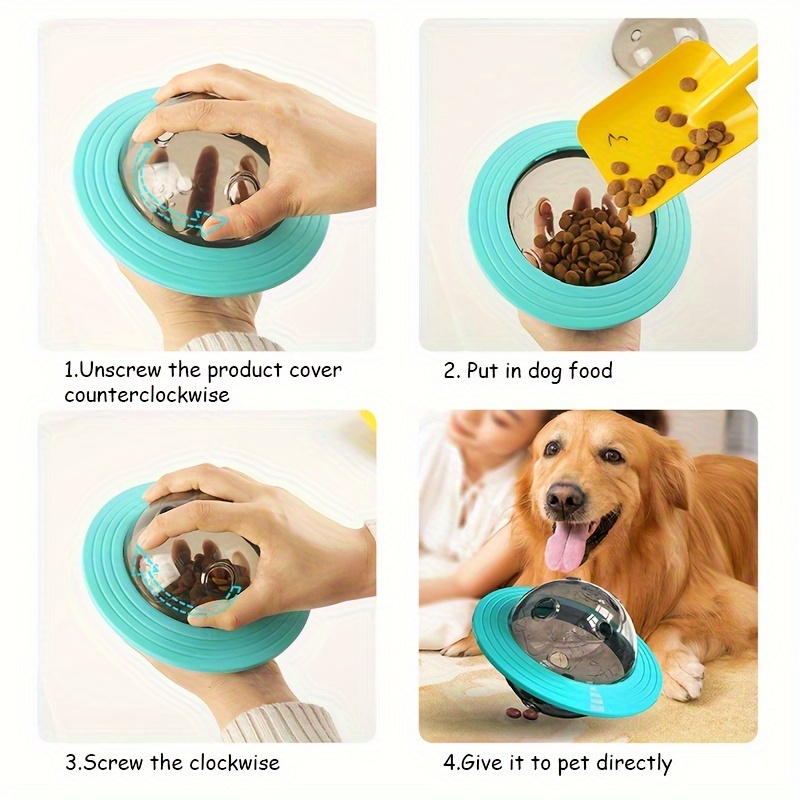 犬用おもちゃ スローフィーダー、おやつディスペンサー、UFO - Dog Puzzle Feeder Toy のレビューと価格