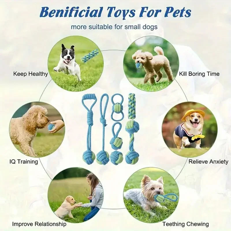 1/7パック ヘビーデューティー犬用引っ張りおもちゃ 噛む力 - Dog Rope Toy Aggressive Chewers のレビューと価格