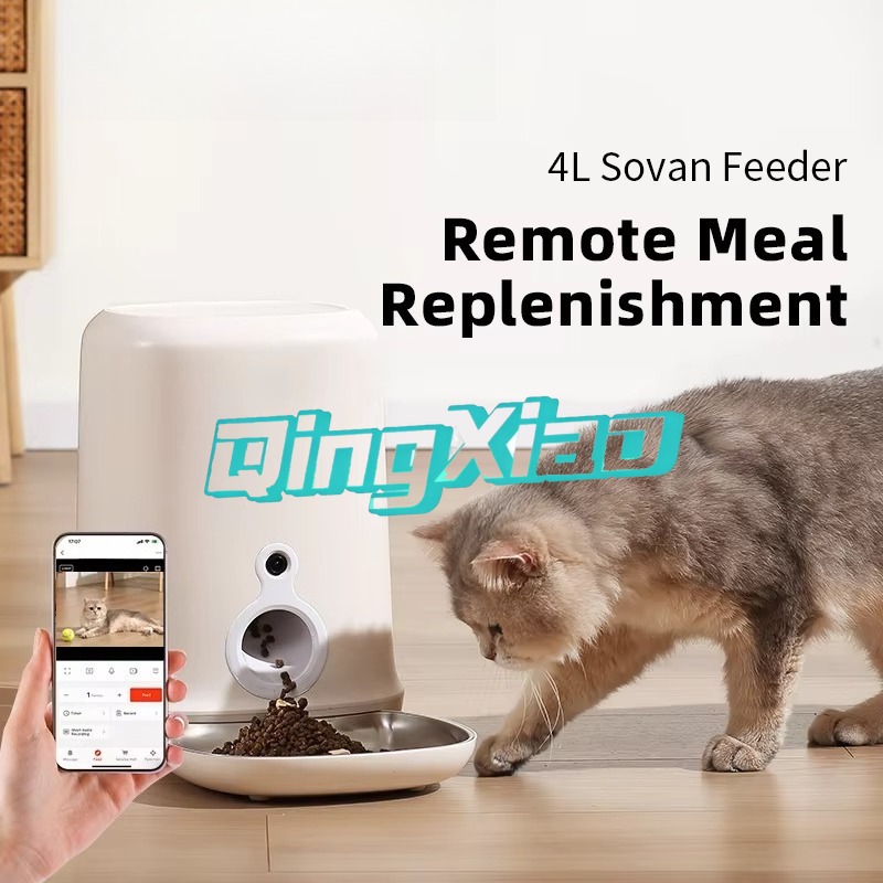 全自動スマート4Lステンレス製ペットフィーダー新デザイン多機 - Pet Feeders のレビューと価格