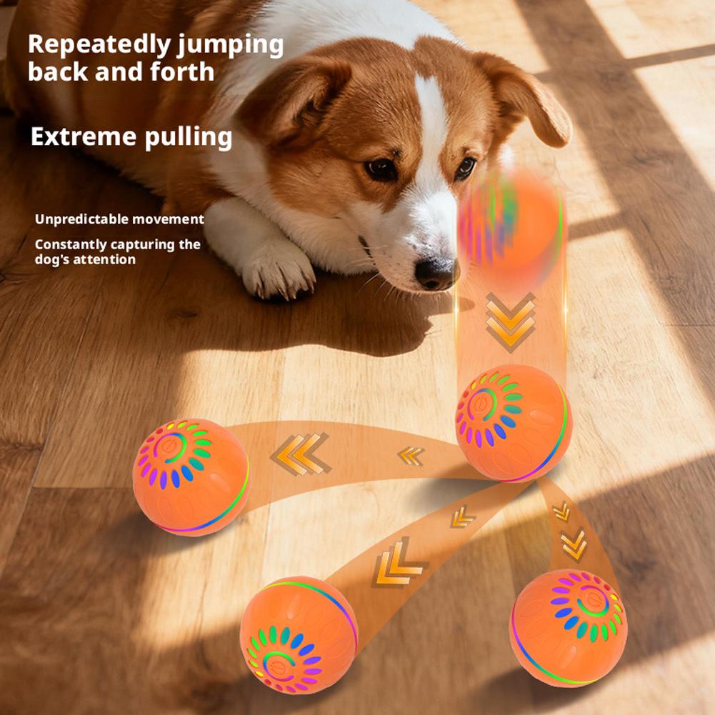 スマート自動回転犬用ボール LEDライト付きインタラクティブ - Automatic Moving Dog Ball のレビューと価格