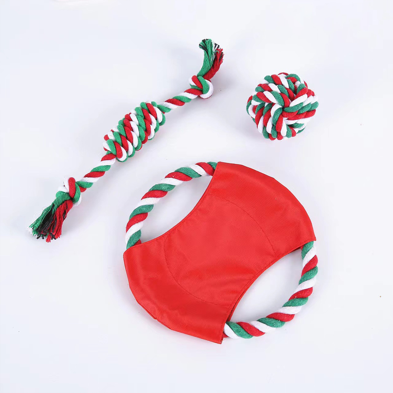 犬用噛むロープおもちゃセット クリスマスロープ結び目子犬用歯 - Dog Rope Toy Aggressive Chewers のレビューと価格