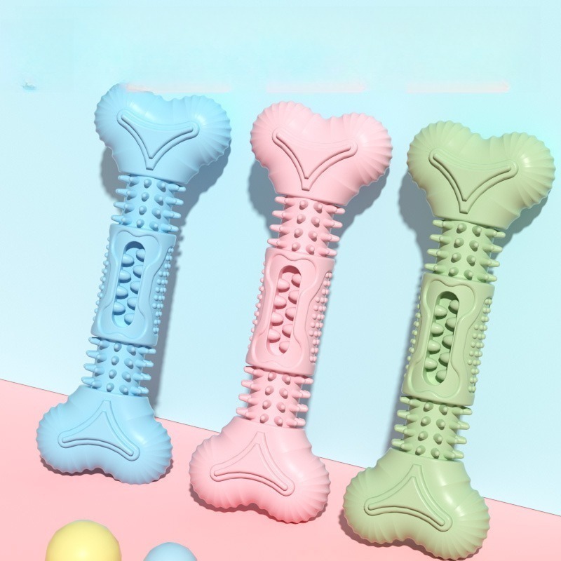 新しい耐久性のあるペット用噛み玩具セット 犬の歯が生える時期 - Teeth Cleaning Dog Chew Bone のレビューと価格